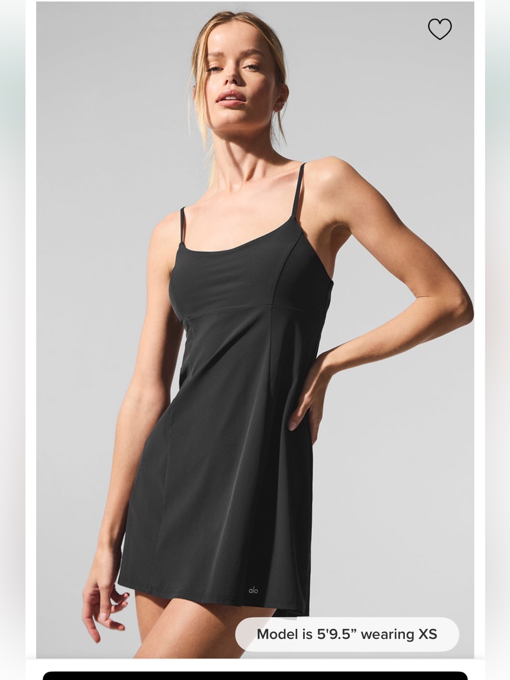 ALO Yoga Black Breezy Tennis Dress NWT
